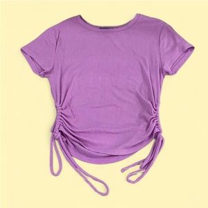 Forever 21 Ruched Ribbed Shirt